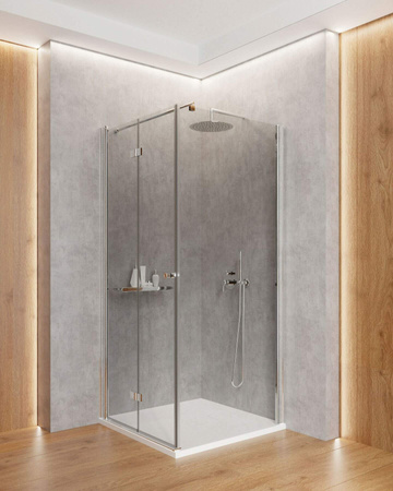 Drzwi prysznicowe systemu Kerria Plus 100 cm - składane chrom KTSX043P