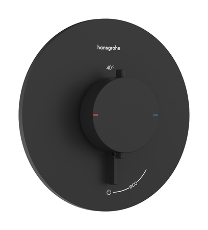 HG Ecostat Comfort S Bateria termostatyczna do 1 odbiornika, podtynkowa, Czarny Matowy