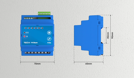 Moduł przekaźnika na szynę DIN PS-06m niebieski