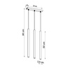 Lampa wisząca PASTELO 3L beton