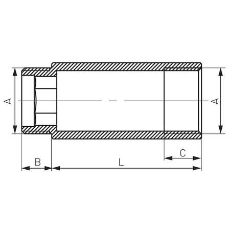 Przedłużka mosiężna 3-4" 10 mm żółta