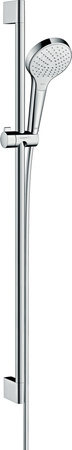 HG Croma Select S Zestaw prysznicowy 110 Vario EcoSmart z drążkiem 90 cm, Biały/Chrom