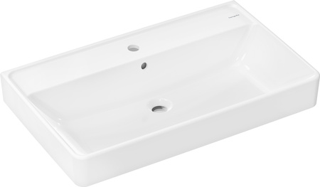 HG Xanuia Q Umywalka wisząca 800/480 z otworem na baterię, z przelewem, SmartClean, Biały