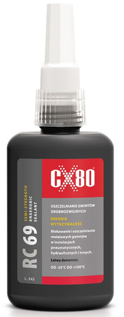 CX80 RC69 50ML Brązowy – Uszczelniacz Anaerobowy do Gwintów Metalowych