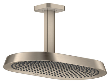 AX ShowerSphere Głowica prysznicowa 370/220 2jet EcoSmart z przyłączem sufitowym, Nikiel Szczotkowany