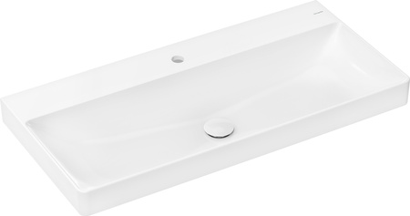 HG Xelu Q Umywalka wisząca 1000/480 z otworem na baterię, bez przelewu, SmartClean, Biały