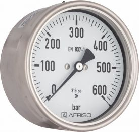 Manometr chemiczny RF 160 Ch, D412, fi160 mm, 0÷0,6 bar, G1/2", exc, kl. 1,0