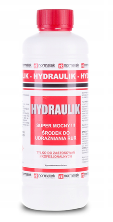 Hydraulik 1L  płyn do udrażniania rur kanalizacyjnych syfonów Normatek 