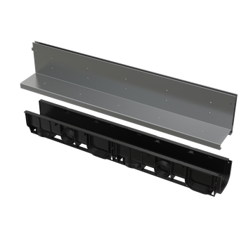 Odwodnienie zewnętrzne szczelinowe asymetryczne 160 mm, stal nierdzewna