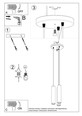 Lampa wisząca LINO 3P