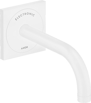 AX Uno Elektroniczna bateria umywalkowa z wylewką 165 mm, ścienna, podtynkowa, Biały Matowy