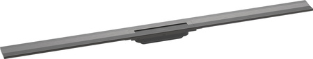 HG RainDrain Flex Element zewnętrzny odpływu liniowego 1200 z możliwością przycięcia, montaż przyścienny, Czarny Chrom Szczotkowany