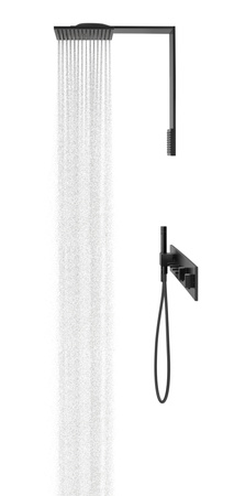 AX ShowerComposition Moduł termostatyczny 610/110 do 4 odbiorników, podtynkowy, Czarny Matowy