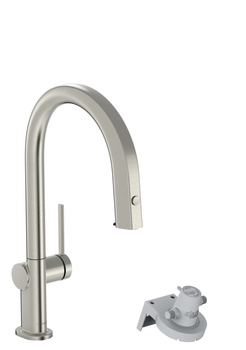 HG Aqittura M91 FilterSystem 210 1jet z wyciąganą wylewką, sBox, Stal Szlachetna Finish