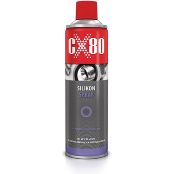 CX80 - SILIKON SPRAY 500ML NSFH1 Smar do tworzyw sztucznych i gumy
