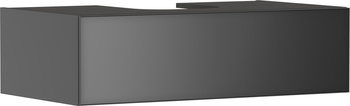 HG Xevolos E Szafka pod szlifowaną umywalkę wpuszczaną w blat/nablatową z 1 szufladą 980/550, Szary Łupek Matowy, Kolor frontu: Szary Łupek Metaliczny