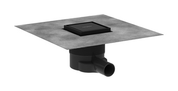 HG RainDrain Brilliance Kompletny odpływ punktowy 100/100, ruszt ozdobny/do wyłożenia płytkami, Czarny Matowy
