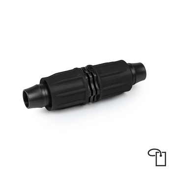 QJ Łącznik do rur kroplujących PE 16mm - metka