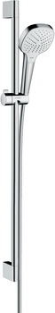 HG Croma Select E Zestaw prysznicowy 110 Vario EcoSmart z drążkiem 90 cm, Biały/Chrom