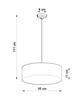 Lampa wisząca ARENA 35 biała