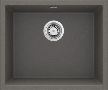 Zlewozmywak granitowy 1-komorowy podwieszany antracyt metalik stal ZQA T10C