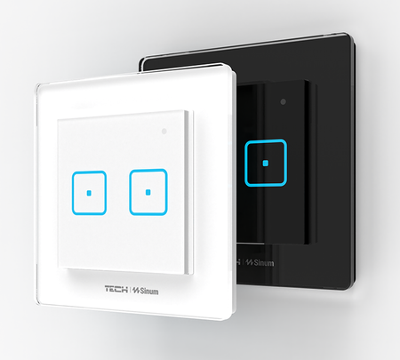 Dwupolowy dotykowy doramkowy szklany włącznik FS-02