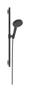 HG Raindance Alive Select S Zestaw prysznicowy 125 3jet EcoSmart z drążkiem Unica S Puro 65 cm, Czarny Chrom Szczotkowany