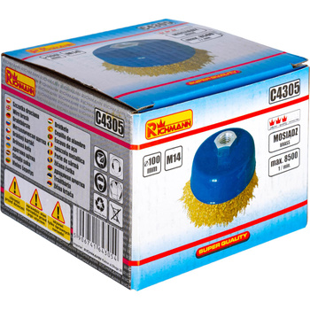 SZCZOTKA DO SZLIF. DOCZOŁOWA 100 MM MOSIĄDZOWANA