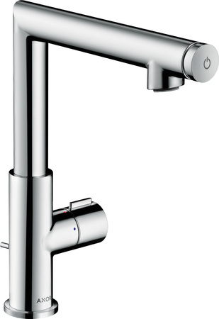 AX Uno Bateria umywalkowa Select 220 z kompletem odpływowym z cięgłem, Chrom