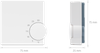 Salus przewodowy, natynkowy, elektroniczny regulator temperatury z pokrętłem RT10, dobowy, 230 V