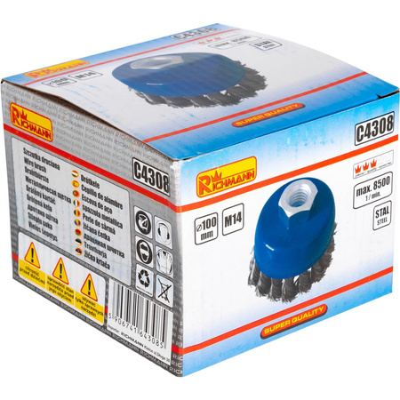 SZCZOTKA DO SZLIF. DOCZOŁOWA 100 MM DRUT SKRĘTNY