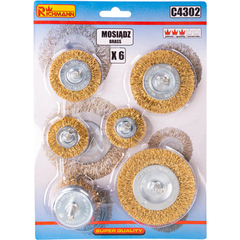 SZCZOTKI DO WIERT. 6 ELEM. MOSIĄDZ