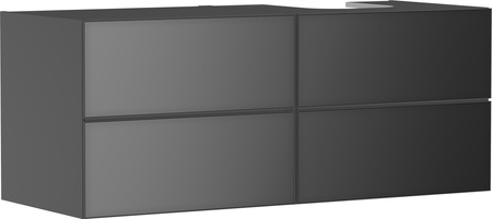 HG Xevolos E Szafka pod szlifowaną umywalkę wpuszczaną w blat/nablatową po prawej str. z 4 sz. 1370/550, Szary Łupek Mat. Kol. fr: Szary Łupek Metal.