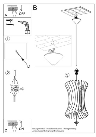 Lampa wisząca ORIANA