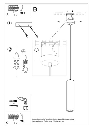 Lampa wisząca ceramiczna NANCY