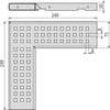 Ruszt odwodnienia drenażowego narożnego 75 mm, stal ocynkowana