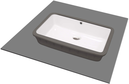 Umywalka ceramiczna podblatowa biały CDT 6U5U