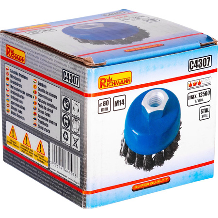 SZCZOTKA DO SZLIF. DOCZOŁOWA 80 MM DRUT SKRĘTNY