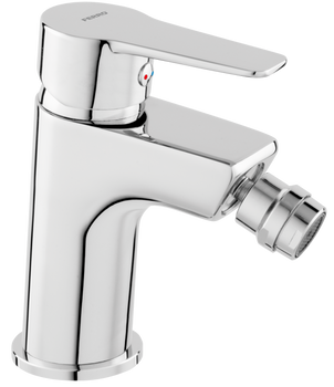 RITTO bateria bidetowa stojąca, korek automatyczny z tworzywa, chrom