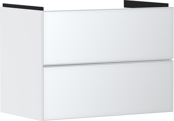 HG Xevolos E Szafka pod umywalkę wiszącą z 2 szufladami 780/475, Biały Matowy, Kolor frontu: Biały Metaliczny