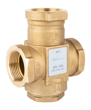 Zawór temperaturowy ATV 556, DN32, Rp1 1/4", Kvs 9, 60°C