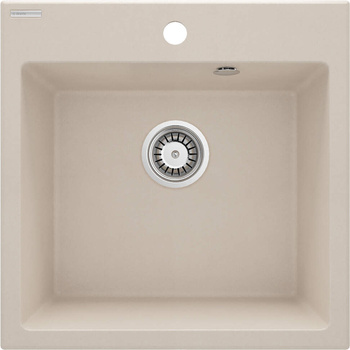 Zlewozmywak granitowy 1-komorowy beż stal ZQJ 5103
