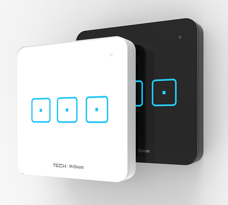 Trójpolowy dotykowy szklany włącznik WS-03