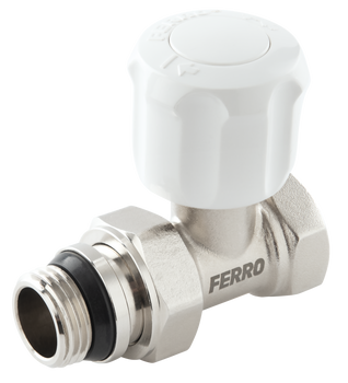 Zawór grzejnikowy prosty z uszczelnieniem GZ, 1/2"