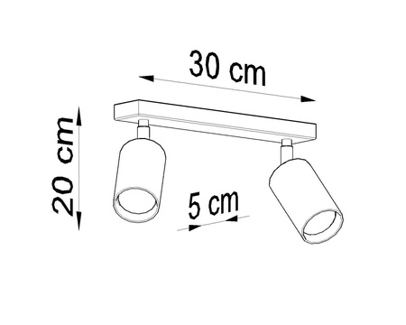 Plafon BERG 2 naturalne drewno