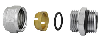 Złączka zaciskowa do rur miedzianych 15x12" chromowana