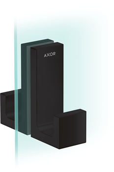 AX Universal Rectangular Uchwyt drzwi prysznicowych, Czarny Matowy