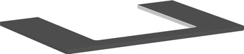 HG Xelu Q Blat 780/550 z wycięciem na środku pod umywalkę wpuszczaną, szlifowaną 500/480, Szary Diament Matowy