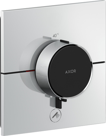 AX ShowerSelect ID Bateria termostatyczna HighFlow do 1 odbiornika z dodatkowym wyjściem, kwadratowa, podtynkowa, Chrom