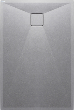 Brodzik granitowy prostokątny 140x80 cm szary metalik KQR S48B